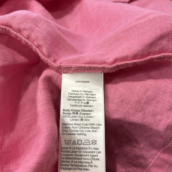 Madewell 100% Linen Pink Top Size XXL - Picture 7 of 7